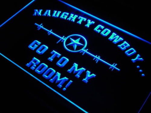 Cowboys Naughty Go to my Room LED Neon Sign